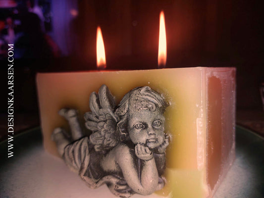 Kerzenengel CREME, Design Single 9x18x9 cm